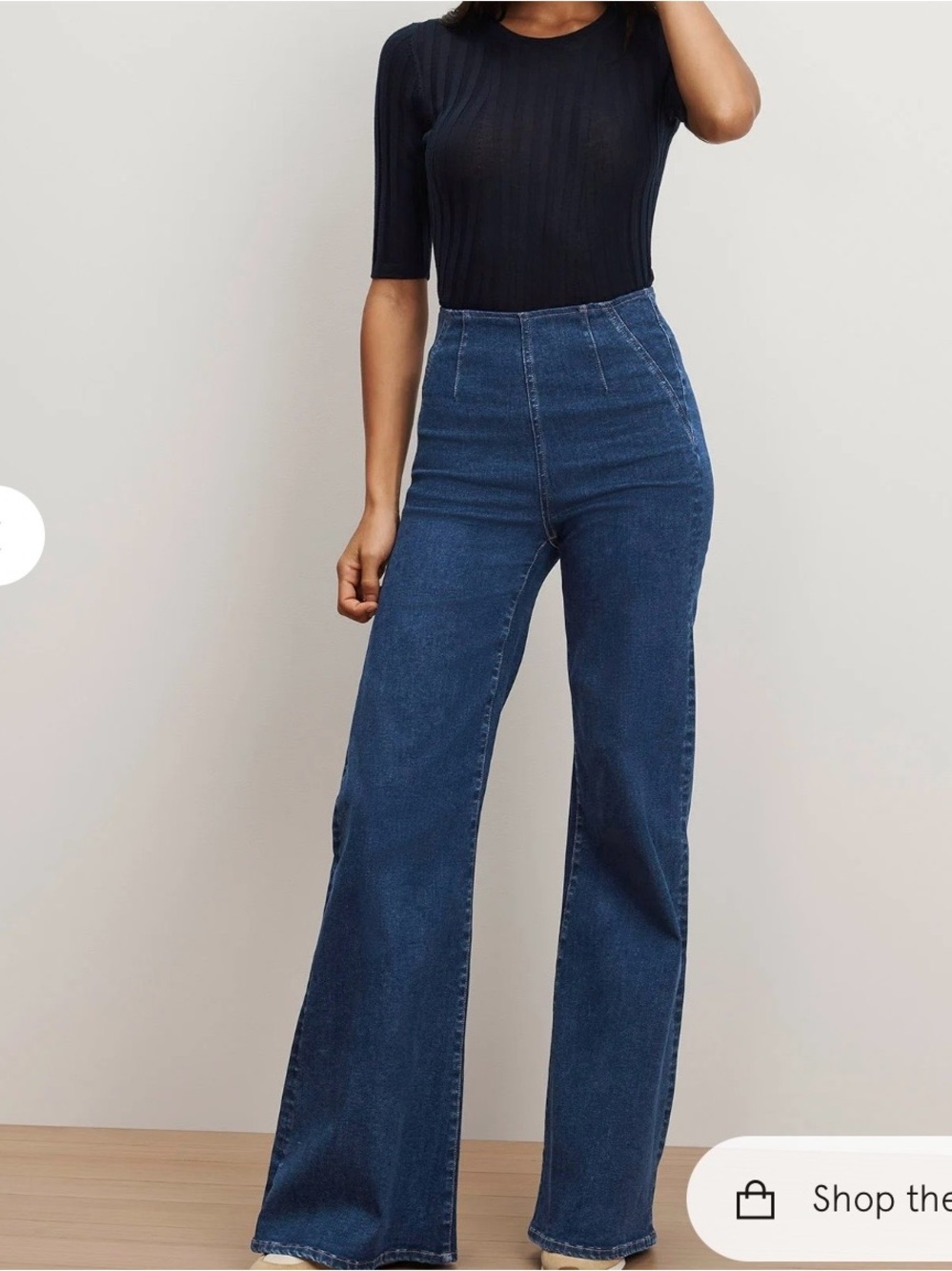 Veronica Beard High-Rise crop Leg Jeans in Deep Blue. Size Medium
